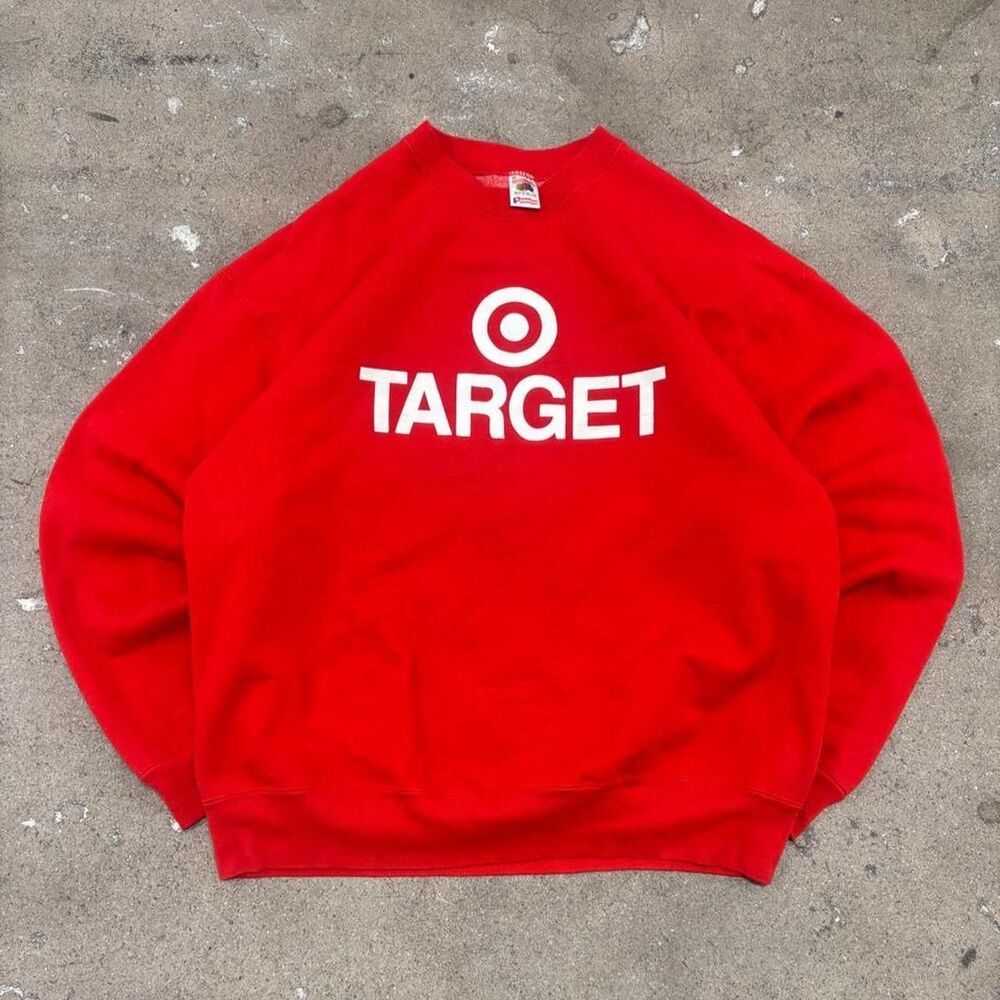 90s Vintage Target Men's Red Sweatshirt